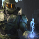 The Weapon stands on Master Chief's palm in Halo Infinite.